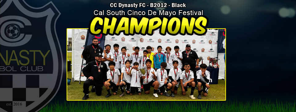 CCDFC B12 Black Team Wins Cal South Cinco De Mayo Festival