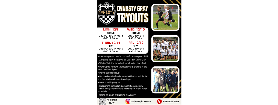 CCDFC - COAST REGIONAL TRYOUTS